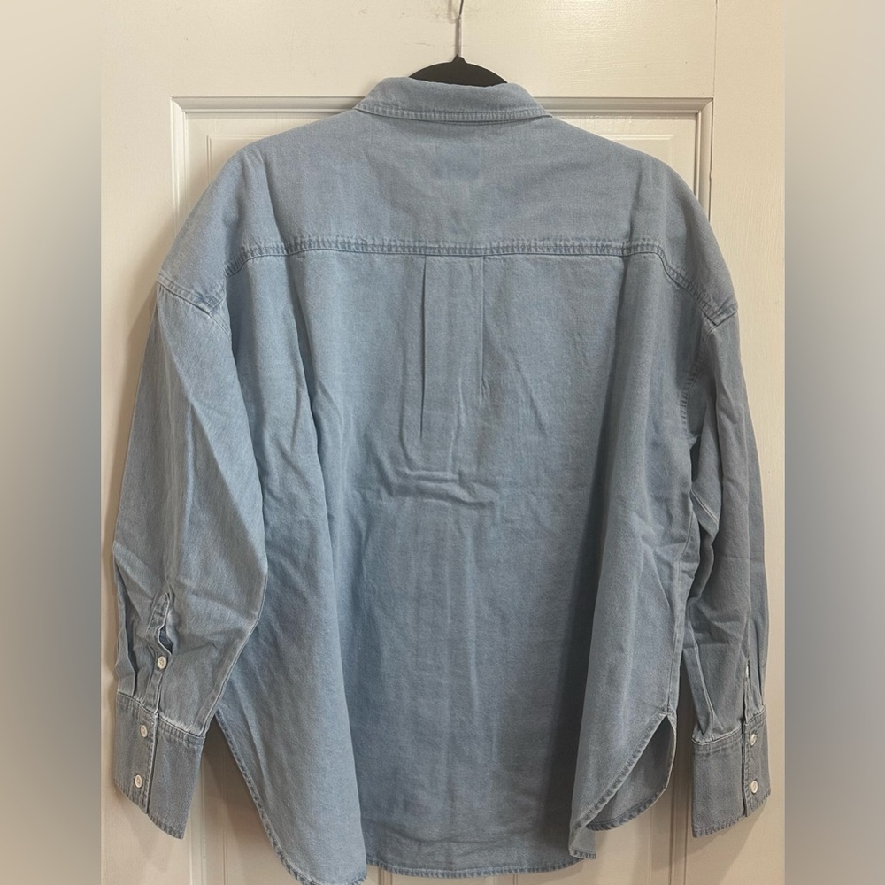 NEW Disney Shirt Womens Large Winnie the Pooh Eeyore Denim Long Sleeve Parks - Picture 6 of 6